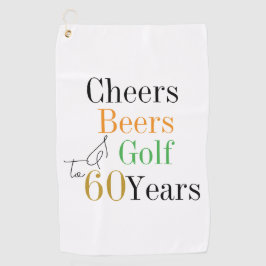 60e verjaardag Golf Proost en bieren Golfhanddoek