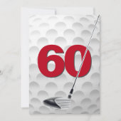60e verjaardag golf themafeest kaart (Voorkant)