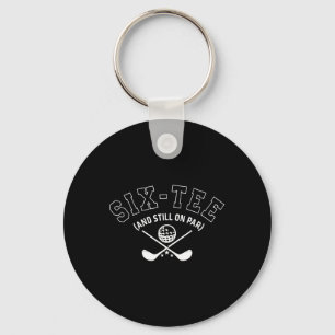 60e verjaardag golf vader opa zes-t-shirt en nog s sleutelhanger