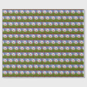 60e verjaardag Golfbal Cadeaupapier (Vlak)