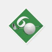 60e verjaardag golfbal en club servet (Hoek)