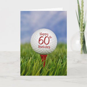 60e verjaardag Golfbal Kaart