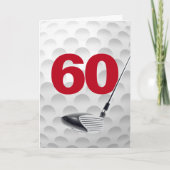 60e verjaardag golfbal ontwerp kaart (Voorkant)