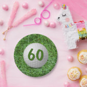 60e verjaardag Golfbal op Bord graspapier (Feest)