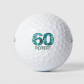 60e verjaardag golfballen 60 jaar golfer cadeau (Voorkant)