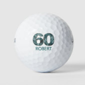 60e verjaardag golfballen 60 jaar golfer cadeau (Voorkant)