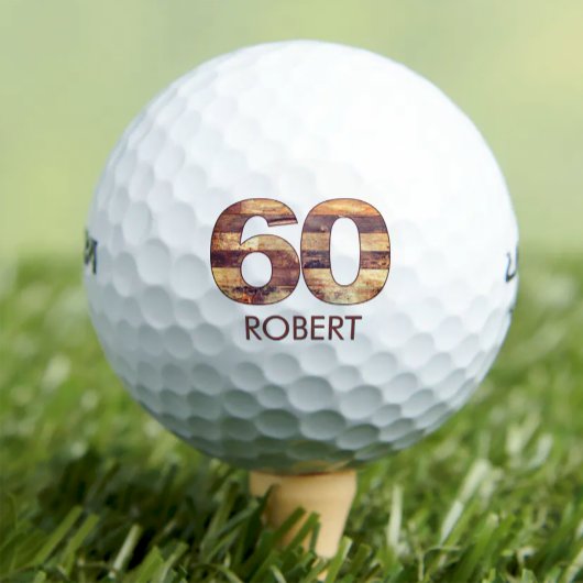 60e verjaardag golfballen 60 jaar golfer hout cade