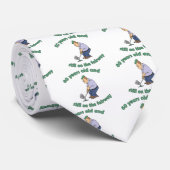 60e verjaardag Golfer Gag Gift Stropdas (Opgerold)