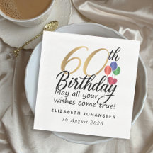 60e Verjaardag Goud Schrift Modern Chique Typograf