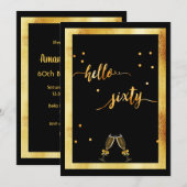 60e verjaardag gouden hallo 60 kaart (Voorkant / Achterkant)