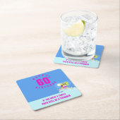 60e verjaardag grappig citaat kartonnen onderzetters (Insitu)