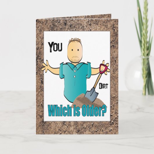 60e Verjaardag Grappig Gezegde Man Cartoon Ouderdo Kaart (Voorkant)