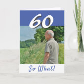 60e verjaardag grappige positieve foto gepersonali kaart (Voorkant)