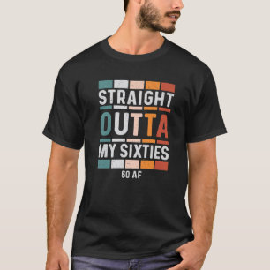 60e verjaardag grappige T - shirts direct buiten