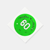 60e verjaardag Green Pickleball Servet (Hoek)