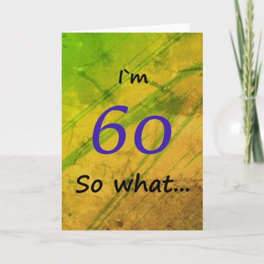 60e verjaardag groen leuk kaart (Voorkant)