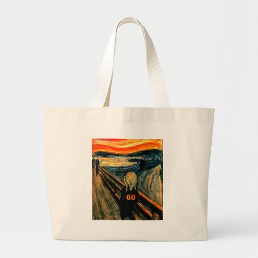 60e verjaardag grote tote bag (Voorkant)