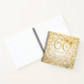 60e verjaardag Guestbook Gold Glam Lights Notitieboek (Binnen)