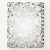 60e verjaardag Guestbook Silver Glam Lichten Blauw Notitieboek (Achterkant)