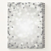 60e verjaardag Guestbook Silver Glam Lights Notitieboek (Achterkant)