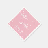 60e verjaardag hallo blush roze 60 servet (Hoek)
