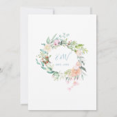 60e verjaardag Hart Script Bloemendecoratie Kaart (Achterkant)