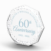 60e verjaardag Harten Confetti Fotoblokken (Rechts)