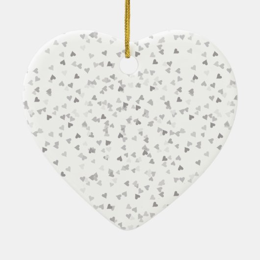 60e verjaardag Harten Confetti Keramisch Ornament (Achterkant)