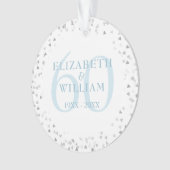 60e verjaardag Harten Confetti Ornament (voorkant)