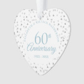 60e verjaardag Harten Confetti Ornament (voorkant)