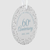 60e verjaardag Harten Confetti Ornament (voorkant)
