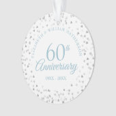 60e verjaardag Harten Confetti Ornament (voorkant)