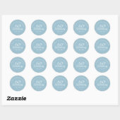 60e verjaardag Harten Confetti Ronde Sticker (Vel)