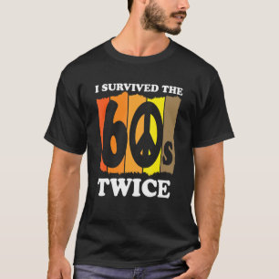 60e verjaardag hippie vredessymbool dat ik overspo t-shirt