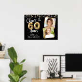 60e verjaardag Hoera voor Jaren 2 Foto Welkom Teke Poster (Thuiskantoor)