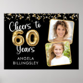 60e verjaardag Hoera voor Jaren 2 Foto Welkom Teke Poster (Voorkant)