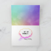 60e verjaardag hond op regenboog kaart (Binnen)