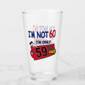 60e verjaardag humor 59,95 pintglas glas (Voorkant)
