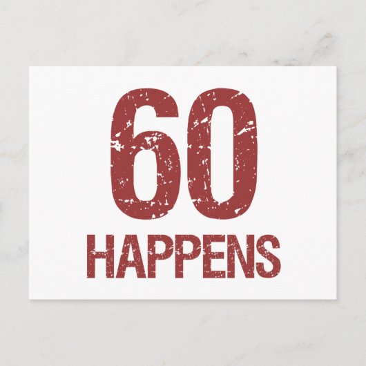 60e verjaardag Humor Briefkaart (Voorkant)