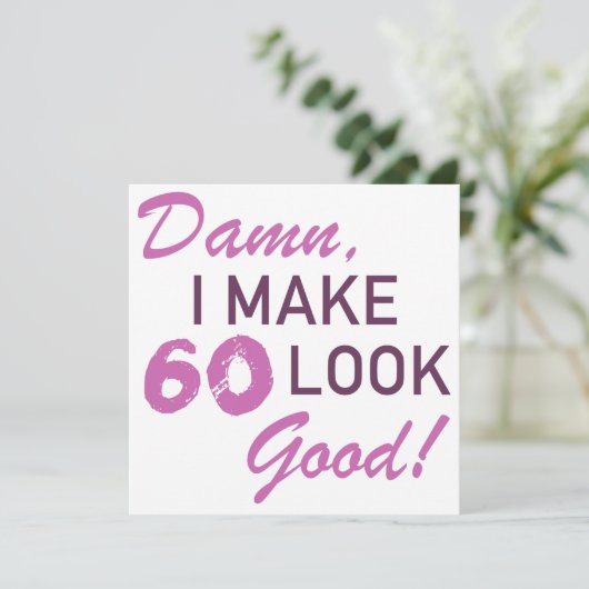 60e verjaardag Humor Kaart (Staand voorkant)