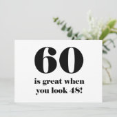 60e verjaardag Humor Kaart (Staand voorkant)