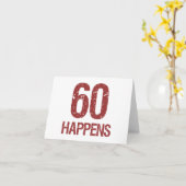 60e verjaardag Humor Kaart (Gele Bloem)