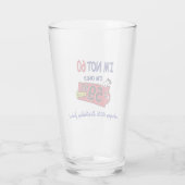 60e verjaardag Humor Pint Glass Glas (Achterkant)