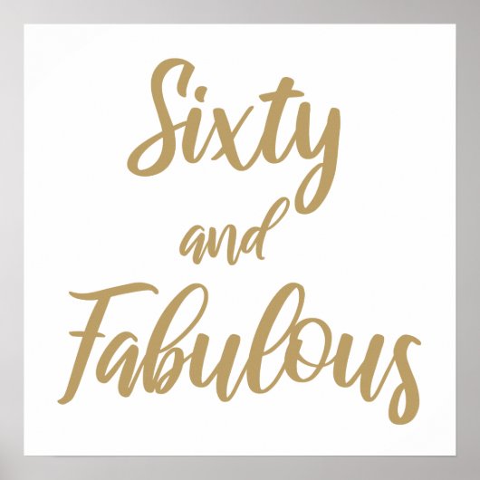 60e verjaardag Humor Poster (Voorkant)