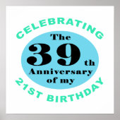 60e verjaardag Humor Poster (Voorkant)