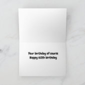 "60e VERJAARDAG HUMOR VIA ANTELOPE Kaart (Binnen)