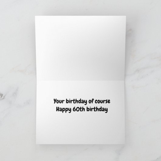 "60e VERJAARDAG HUMOR VIA ANTELOPE Kaart (Binnen)