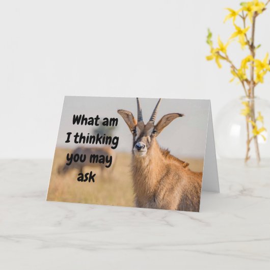 "60e VERJAARDAG HUMOR VIA ANTELOPE Kaart (Gele Bloem)