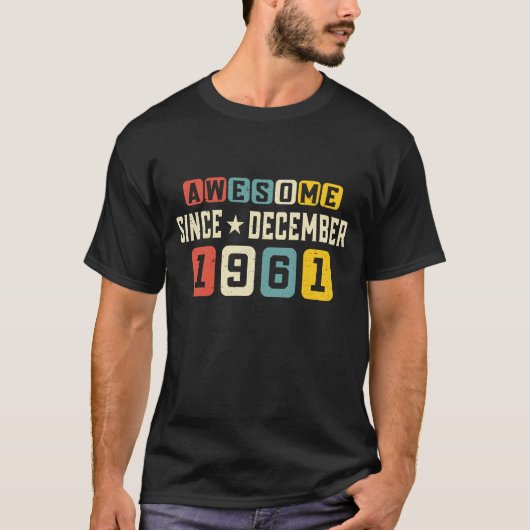 60e verjaardag in december 1961 t-shirt (Voorkant)