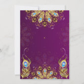 60e verjaardag Indiase etnische roze gouden pauw Kaart (Achterkant)